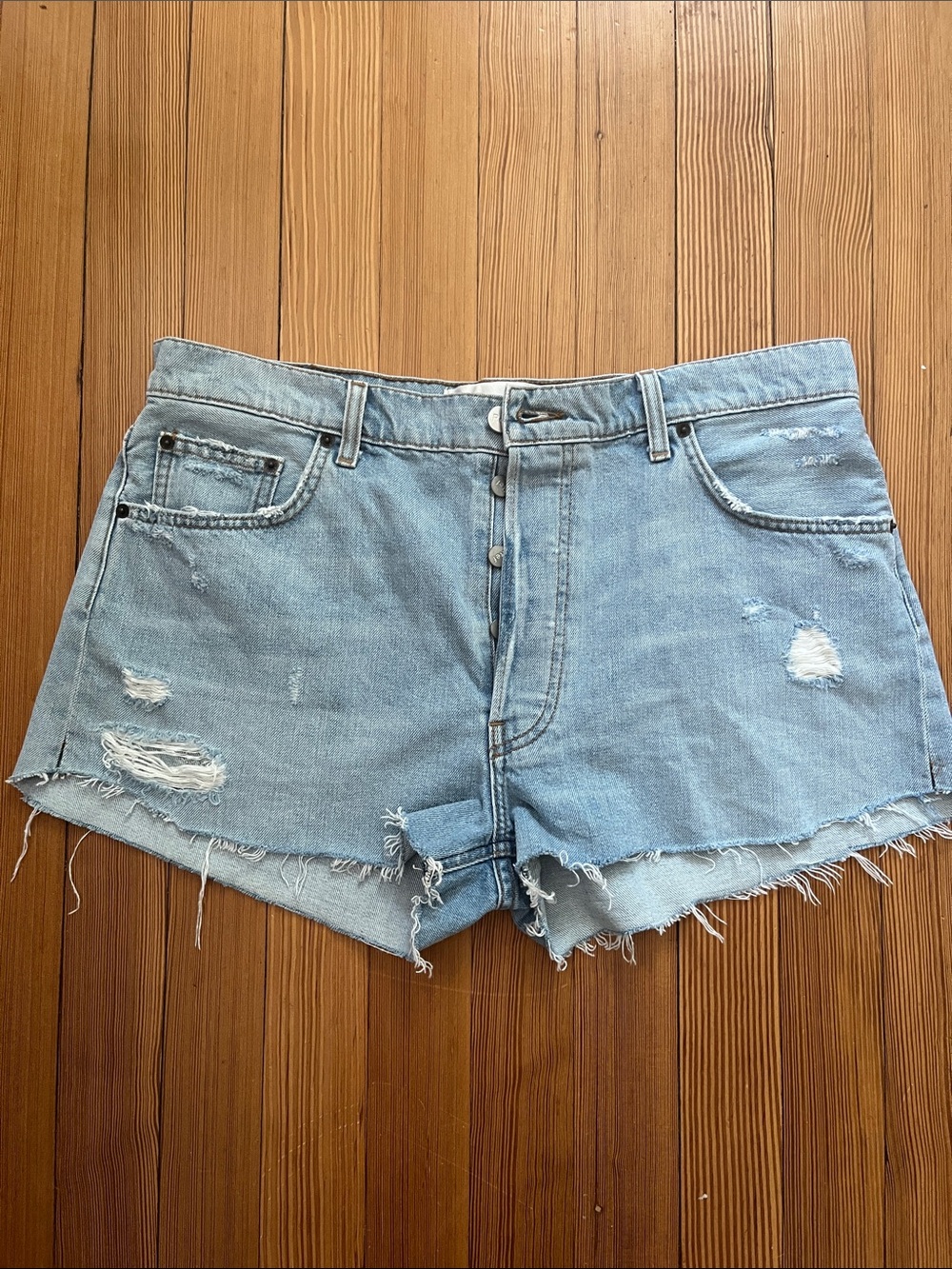 Reformation cut off denim shorts